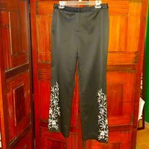 Stretch satin black pants by Spencer Jeremy petites size 10 p